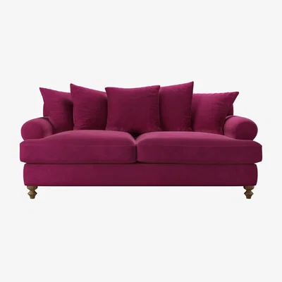 Sofa.com Teddy 3 Seat Sofa Bed in Persian Rose Smart Velvet
