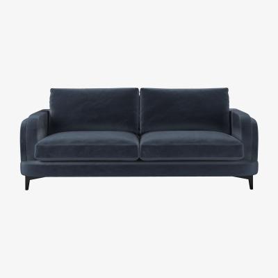 Sofa.com Boston Curved Arm 3 Seat Sofa in Skyfall Cotton Matt Velvet