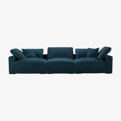 Sofa.com Long Island 3 Seat Sofa in Mineral Mist Speckled Chenille