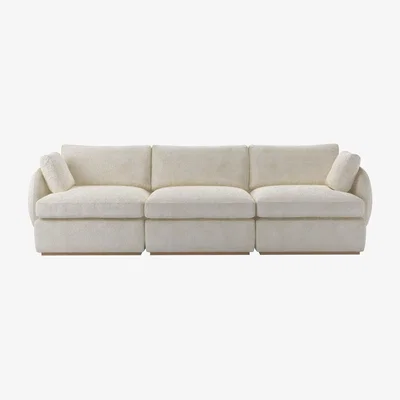 Sofa.com Ren 3 Seat Sofa in Oyster Luxe Boucle