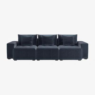 Sofa.com Romy 3 Seat Sofa in Skyfall Cotton Matt Velvet