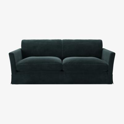 Sofa.com Otto 3 Seat Sofa Bed in Deep Forest Aquaclean Clever Velvet