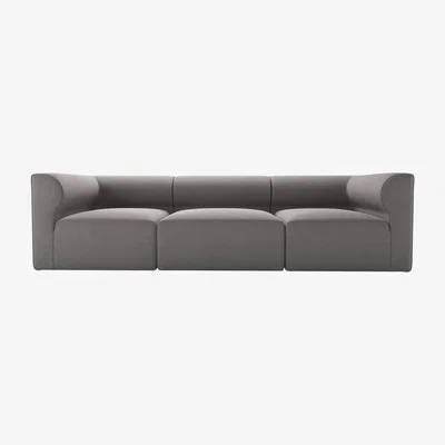 Sofa.com Cohen 3 Seat Sofa in Pigeon Grey Easy Cotton