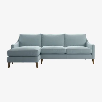 Sofa.com Iggy Medium LHF Chaise Sofa in Exhale Vermeer Linen - sofa.com