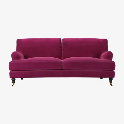 Sofa.com Bluebell 3 Seat Sofa (breaks down) in Persian Rose Smart Velvet