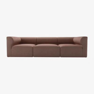 Sofa.com Cohen 3 Seat Sofa in Pinot Noir Norfolk Cotton