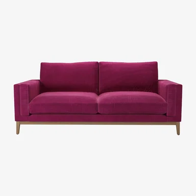 Sofa.com Costello 3 Seat Sofa in Persian Rose Smart Velvet