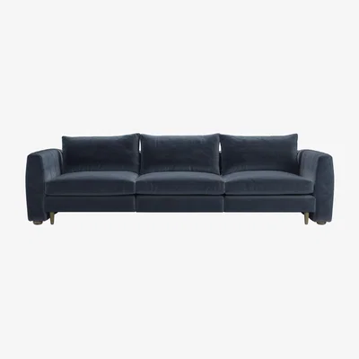 Sofa.com Tiffany 3 Seat Sofa in Skyfall Cotton Matt Velvet
