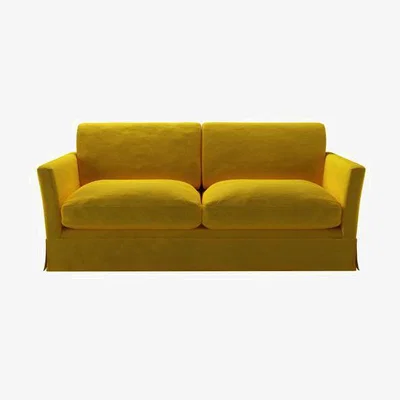 Sofa.com Otto 2.5 Seat Sofa Bed in Canary Cotton Matt Velvet - sofa.com
