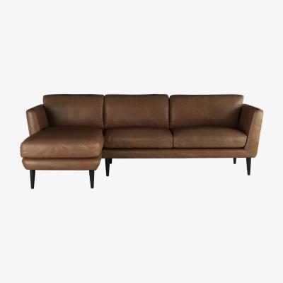 Sofa.com Holly Medium LHF Chaise Sofa in Tan Vintage Leather - sofa.com