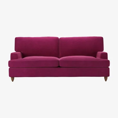 Sofa.com Isla 3 Seat Sofa Bed in Persian Rose Smart Velvet