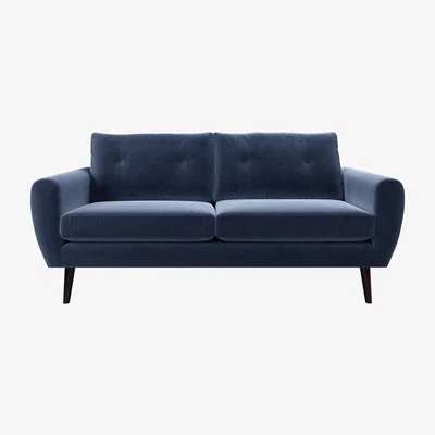 Sofa.com Jack 3 Seat Sofa in Velvet Navy - sofa.com