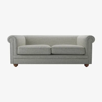 Sofa.com Patrick Unbuttoned 2.5 Seat Sofa in Grey Marl Highland Tweed - sofa.com