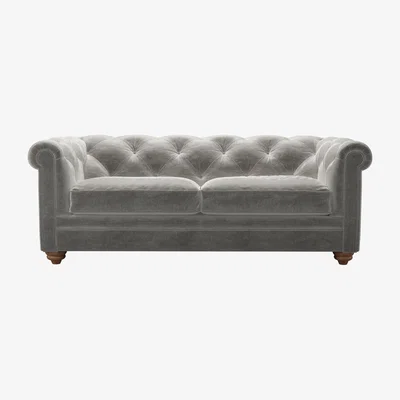Sofa.com Patrick 2.5 Seat Sofabed in Squirrel Cotton Matt Velvet - sofa.com