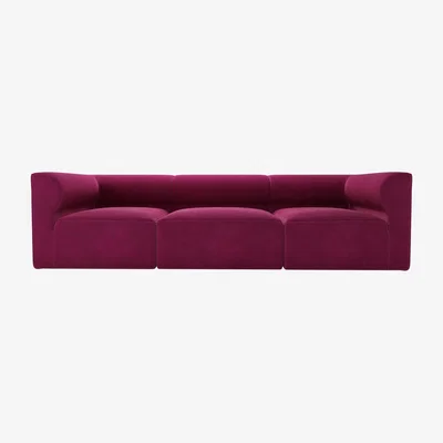 Sofa.com Cohen 3 Seat Sofa in Persian Rose Smart Velvet