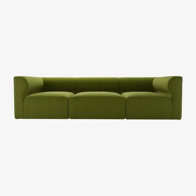 Sofa.com Cohen 3 Seat Sofa in Vine Leaf Organic Smart Cotton