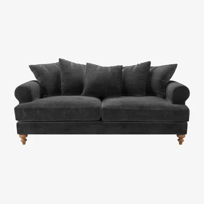 Sofa.com Teddy 3 Seat Sofa in Raven Speckled Chenille