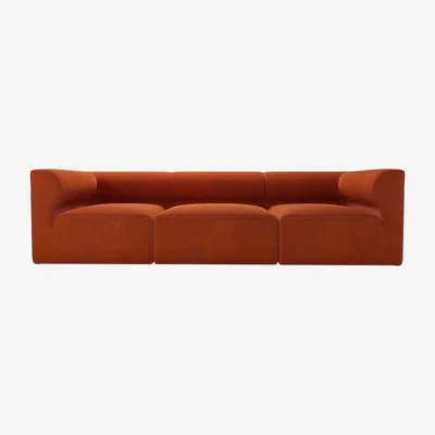 Sofa.com Cohen 3 Seat Sofa in Moroccan Spice Smart Velvet