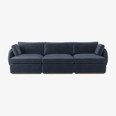 Sofa.com Ren 3 Seat Sofa in Armour Smart Velvet