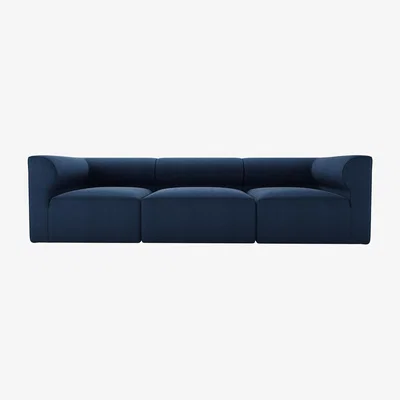 Sofa.com Cohen 3 Seat Sofa in Washed Indigo Easy Cotton