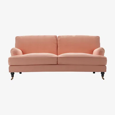 Sofa.com Bluebell 3 Seat Sofa (breaks down) in Sakura Pink Organic Smart Cotton