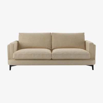 Sofa.com Boston Squared Arm 3 Seat Sofa in Shearling Hygge Chunky Weave