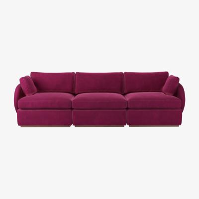 Sofa.com Ren 3 Seat Sofa in Persian Rose Smart Velvet