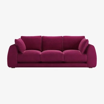 Sofa.com Carmel 3 Seat Sofa in Persian Rose Smart Velvet