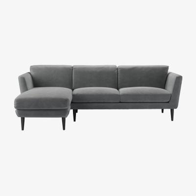 Sofa.com Holly Medium LHF Chaise Sofa in Thatch Smart Velvet - sofa.com