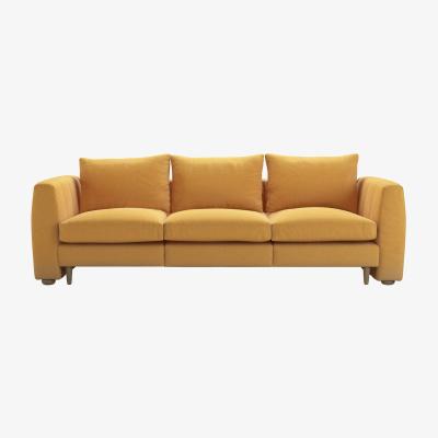 Sofa.com Tiffany Slim 3 Seat Sofa in Ochre Easy Cotton - sofa.com