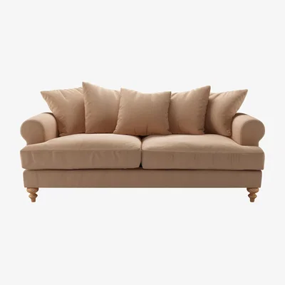 Sofa.com Teddy 3 Seat Sofa in Rosewater Organic Smart Cotton