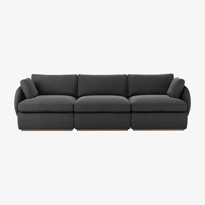 Sofa.com Ren 3 Seat Sofa in Arctic Seal Easy Cotton