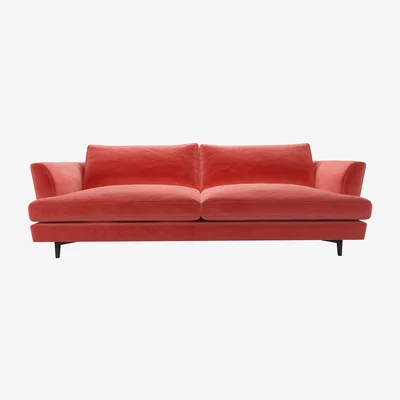 Sofa.com Lars 3 seat sofa in Dusty Rose Cotton Matt Velvet