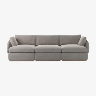 Sofa.com Ren 3 Seat Sofa in Nimbus Aquaclean Clever Velvet