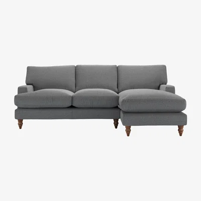 Sofa.com Isla Medium RHF Chaise Sofa in Harbour Grey Whitstable - sofa.com