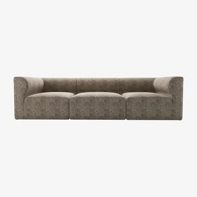 Sofa.com Cohen 3 Seat Sofa in Marigold Velvet Iron