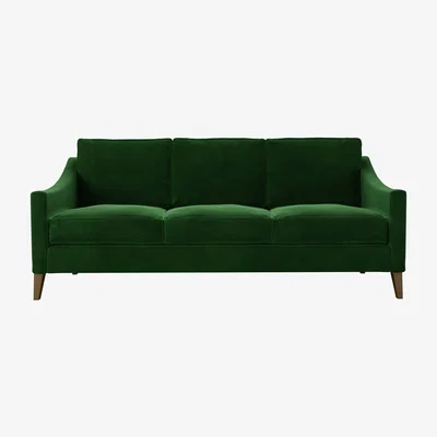 Sofa.com Iggy 3 Seat Sofa in Putting Green Aquaclean Clever Velvet