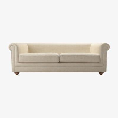 Sofa.com Patrick Unbuttoned 3 Seat Sofa in Chantilly Aquaclean Clever Chenille