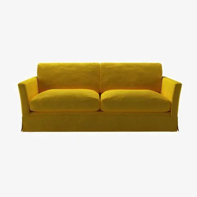 Sofa.com Otto 3 Seat Sofa Bed in Canary Cotton Matt Velvet - sofa.com