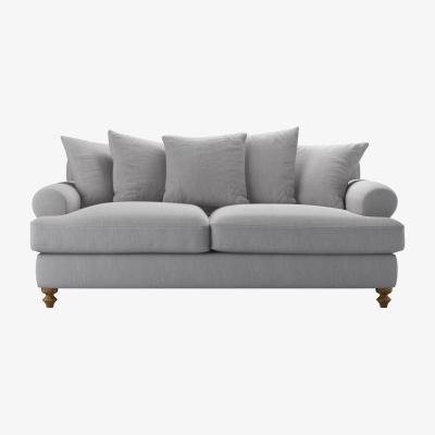 Sofa.com Teddy 3 Seat Sofa Bed in Cobble Brushed Linen Cotton - sofa.com