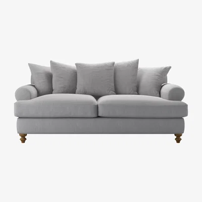 Sofa.com Teddy 3 Seat Sofa Bed in Cobble Brushed Linen Cotton - sofa.com