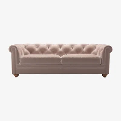 Sofa.com Patrick 3 Seat Sofabed in Orchid Cotton Matt Velvet - sofa.com