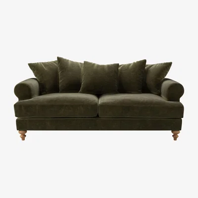 Sofa.com Teddy 3 Seat Sofa in Juniper Aquaclean Clever Chenille