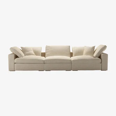 Sofa.com Long Island 3 Seat Sofa in Chantilly Aquaclean Clever Chenille