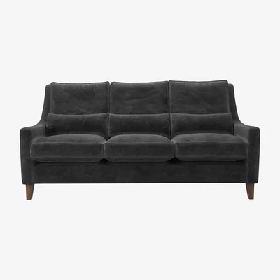 Sofa.com High Back Iggy 3 Seat Sofa in Raven Speckled Chenille