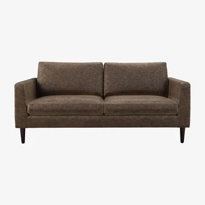 Sofa.com Jude 3 Seat Sofa in Chocolate Faux Leather
