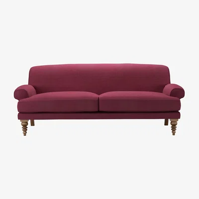 Sofa.com Saturday 3 Seat Sofa (breaks down) in Boysenberry Brushed Linen Cotton - sofa.com