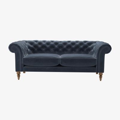 Sofa.com Oscar 3 Seat Sofa in Skyfall Cotton Matt Velvet