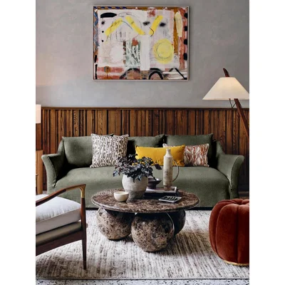 Soho Home Roma 3-Seater Sofa, Linen Loden