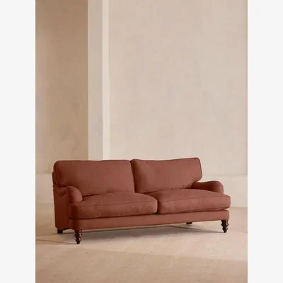 Soho Home Arundel Three Seater Sofa, Linen, Sienna